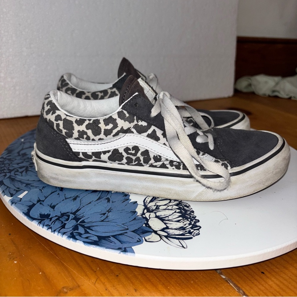 Vans Old Skool Leopard Print Sneakers Youth 4